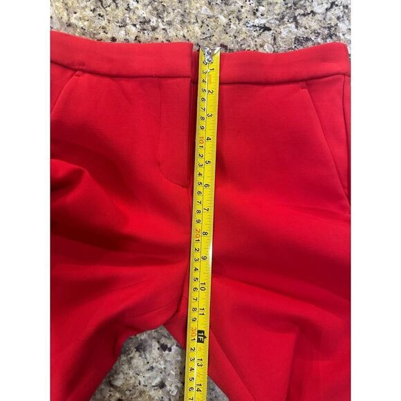 J. CREW Pants Women’s Size 4P Red High Rise Straight Leg Trouser Office Career - Picture 9 of 16